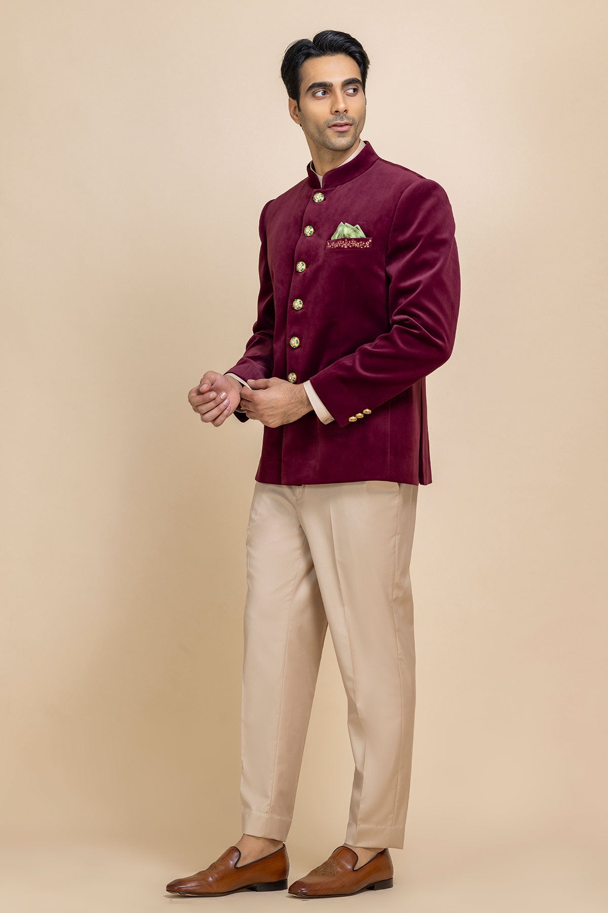 Crimson Verve Bandgala