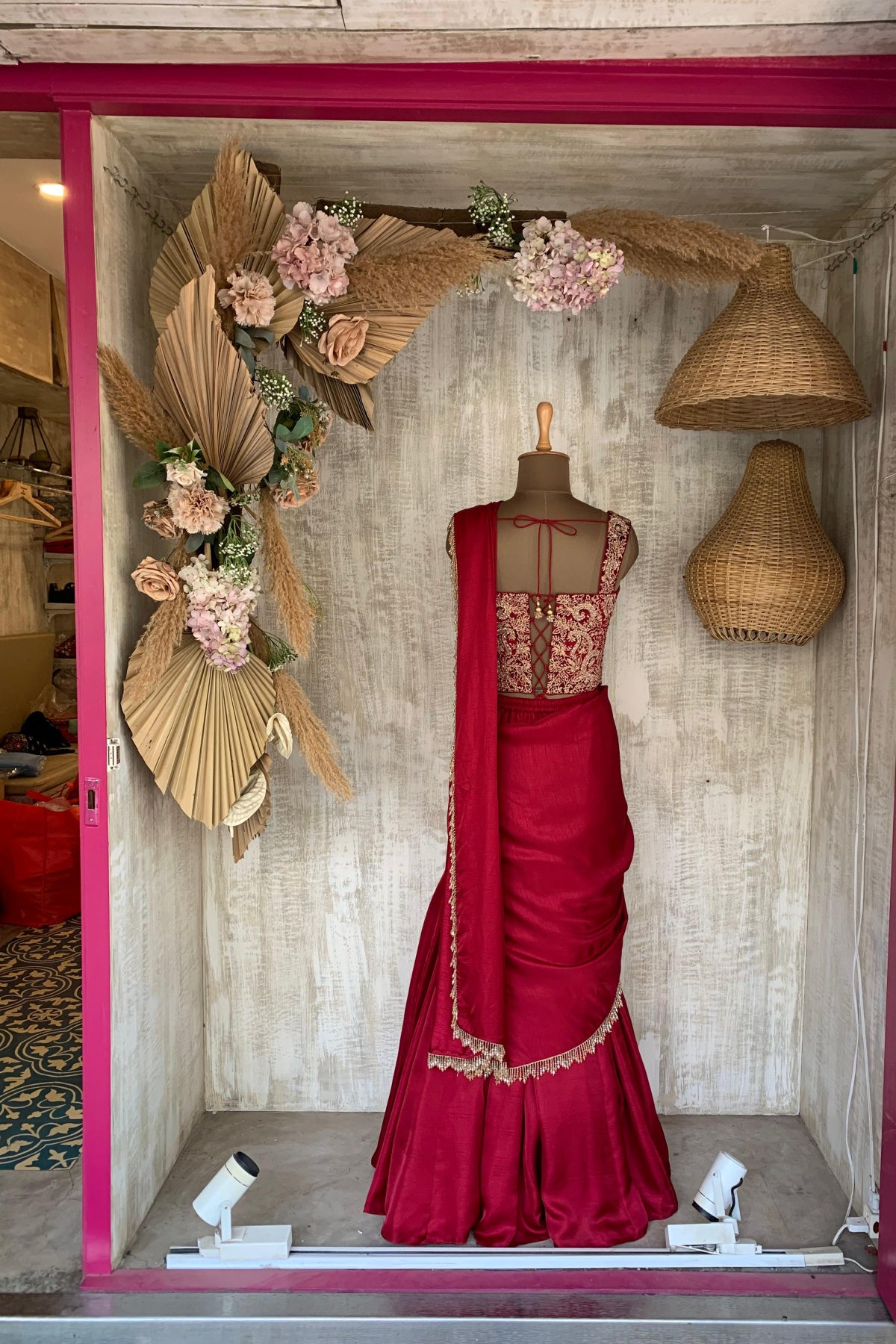 Red Halley Lekha Saree - Ready to ship
