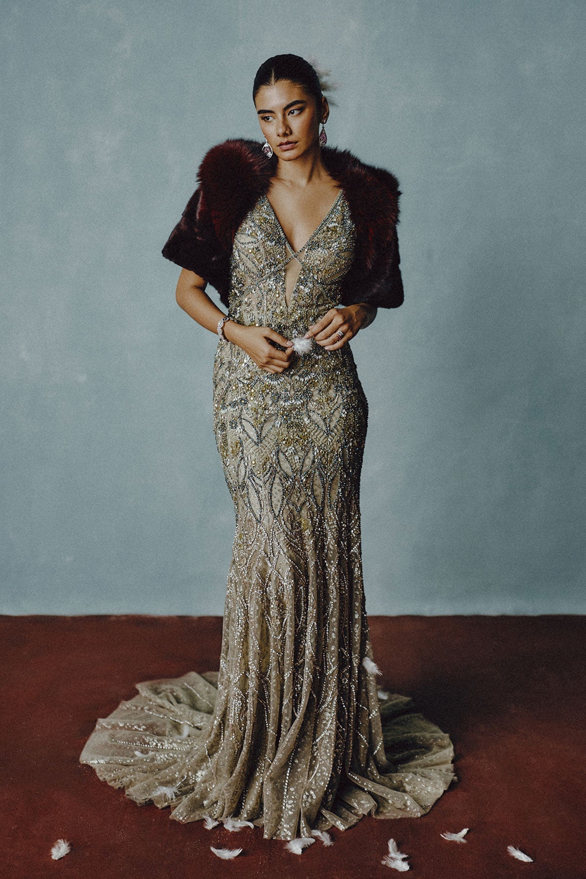 Gilded Stellar Embellished Gown