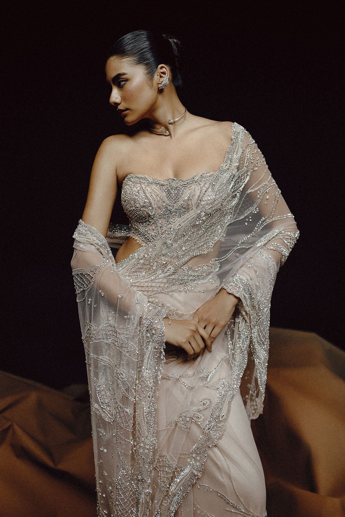 Moonlit Whisper Saree