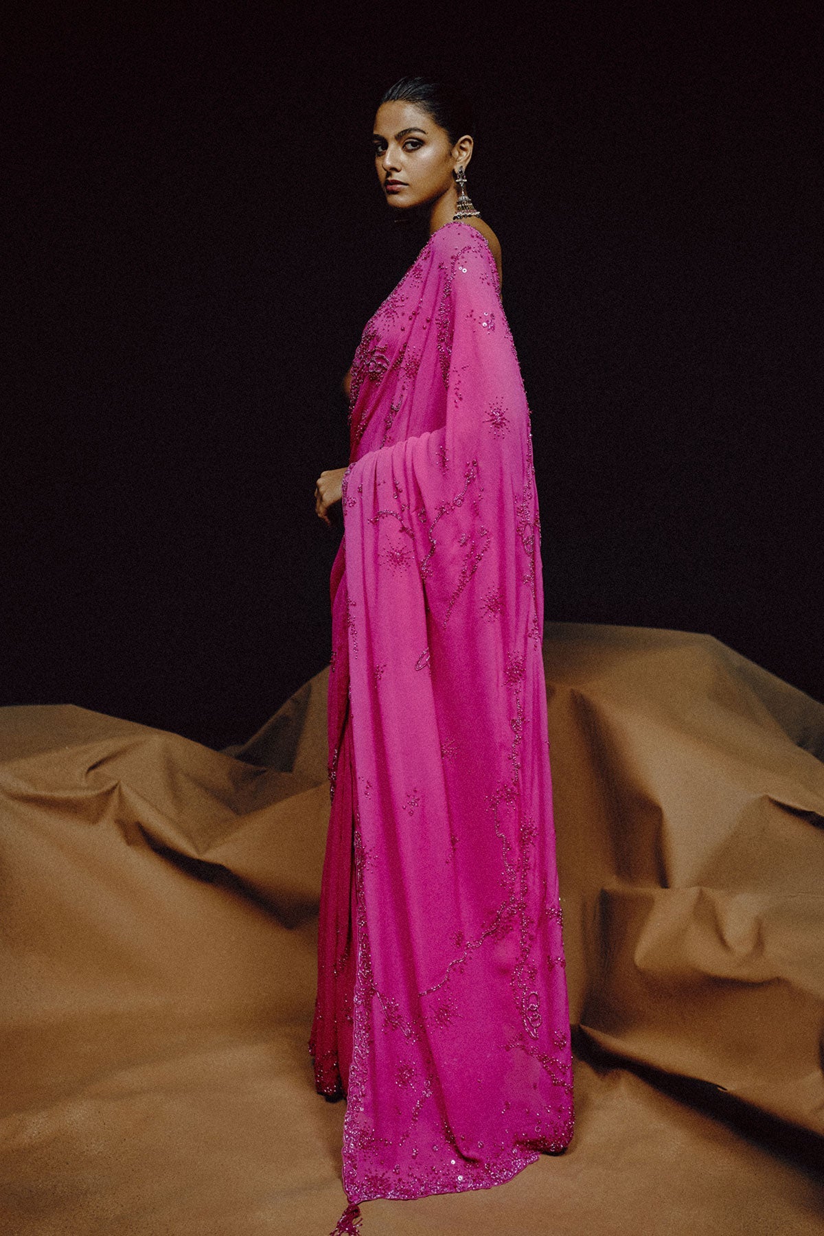 Fuchsia Éclat Saree