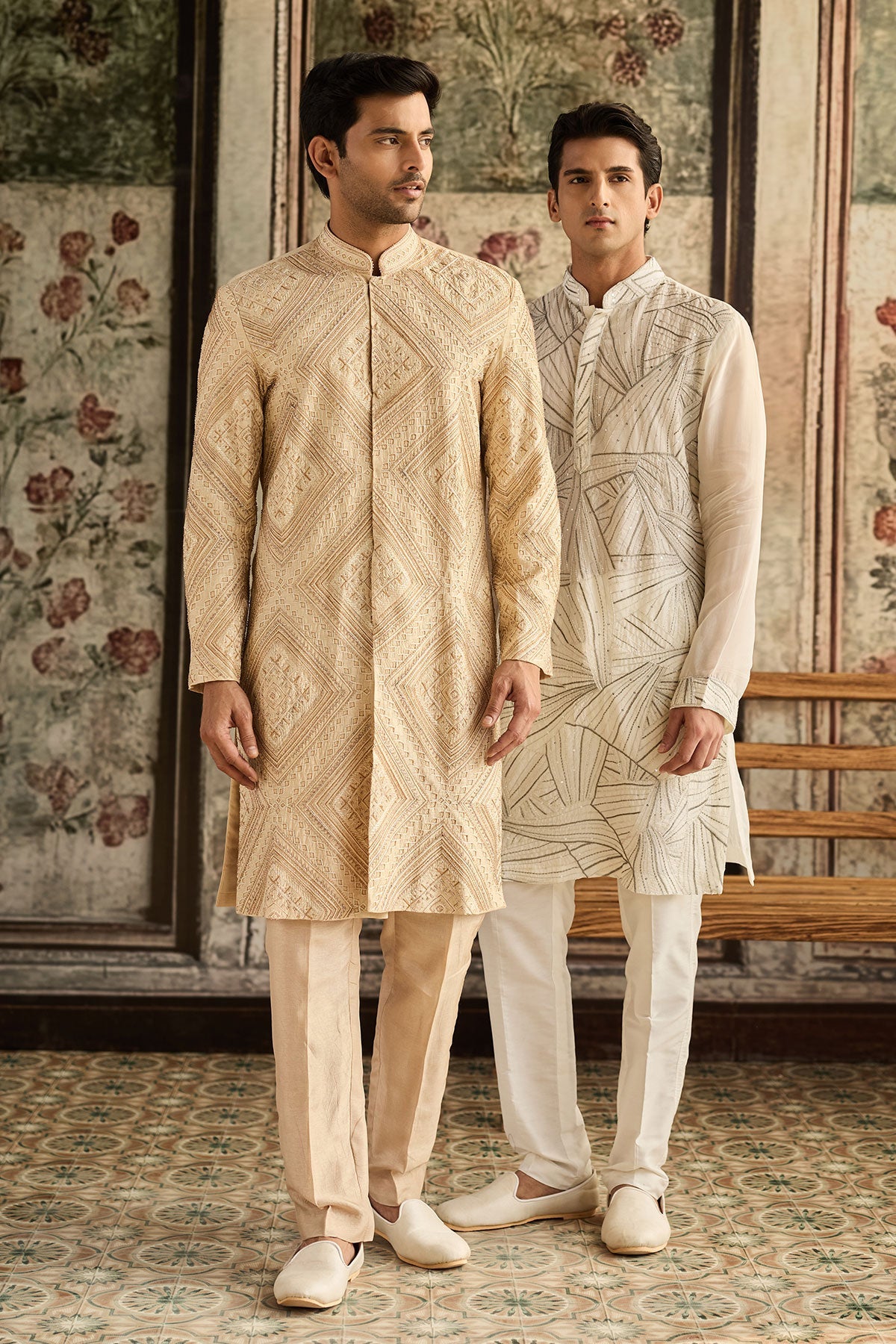 Ivory Embroidered Kurta & Pants