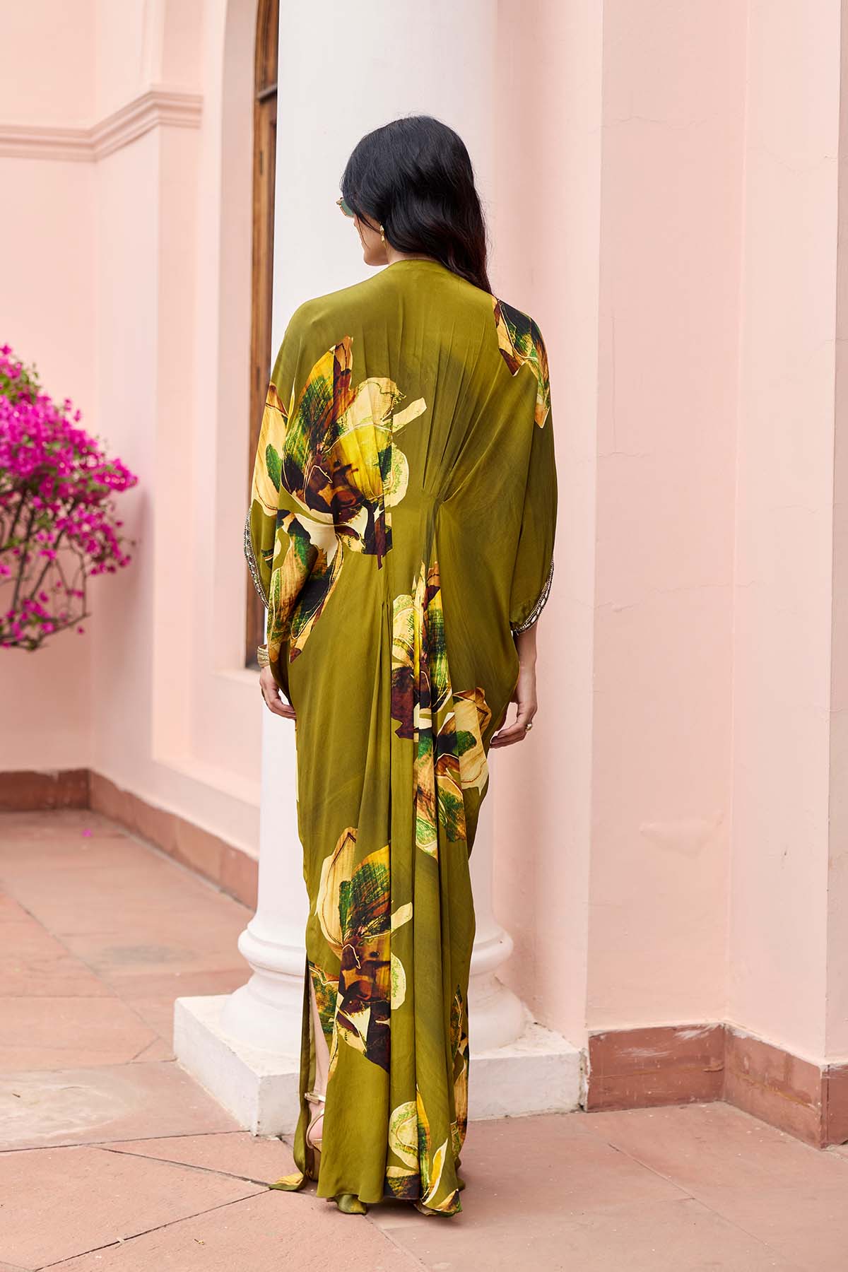 Matcha Green Floral Kaftan