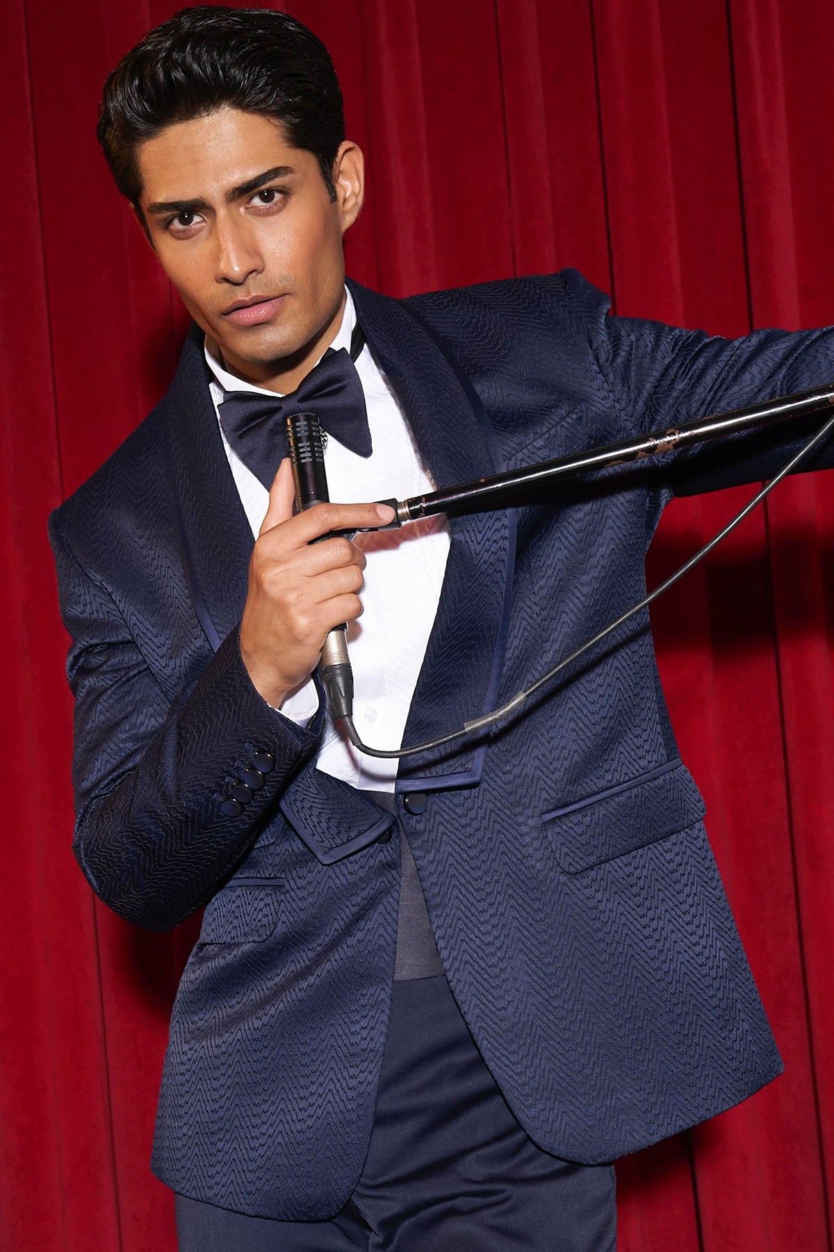 Navy Midnight Mirage Cocktail Tuxedo Set