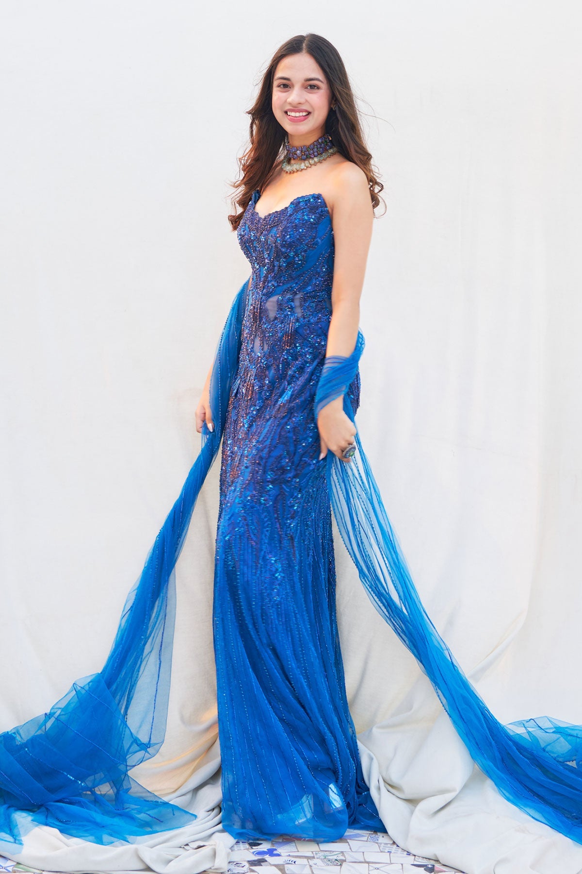 Nitanshi Goel in "Desiree" Cocktail Gown