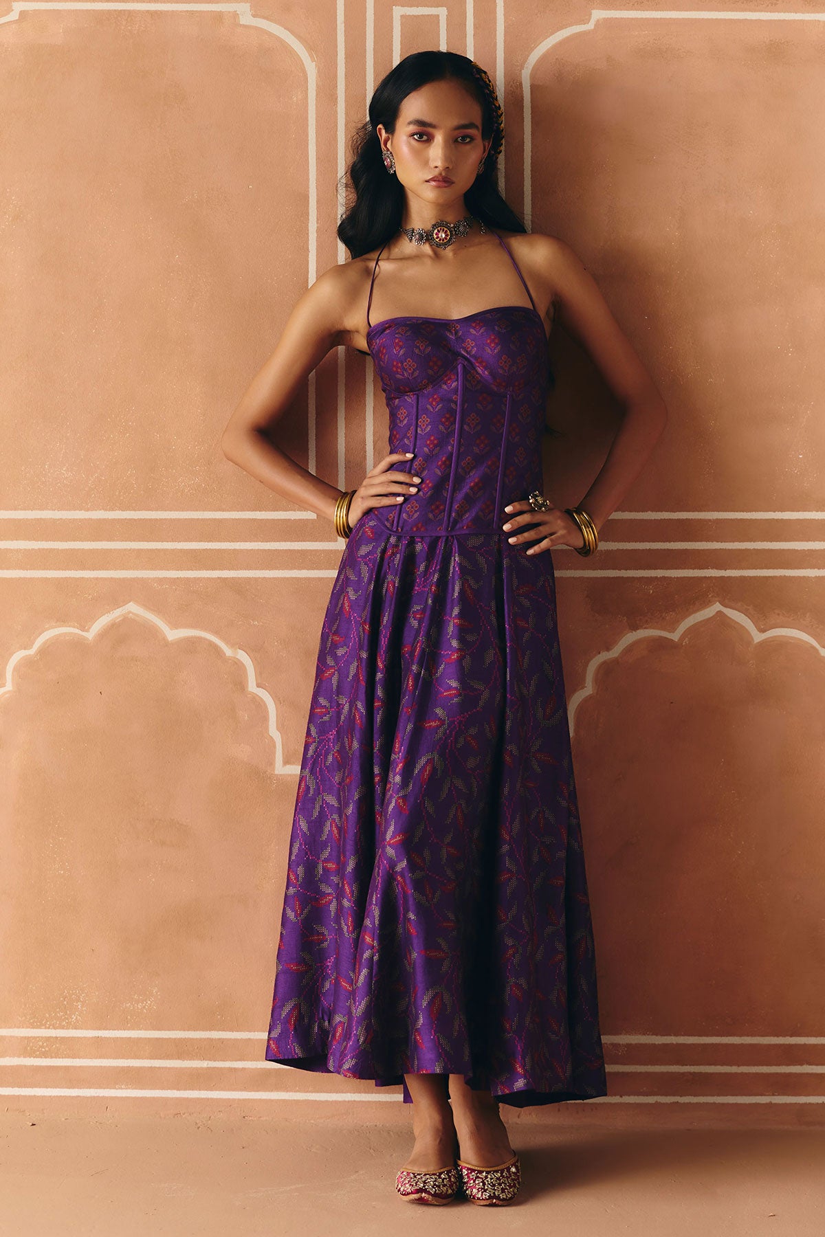 Imperial violet corset co-ord