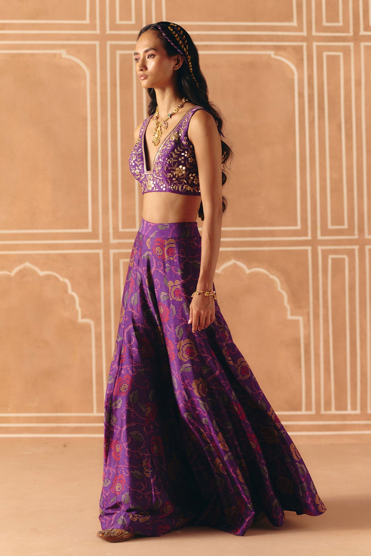 Imperial Violet crop top + pants