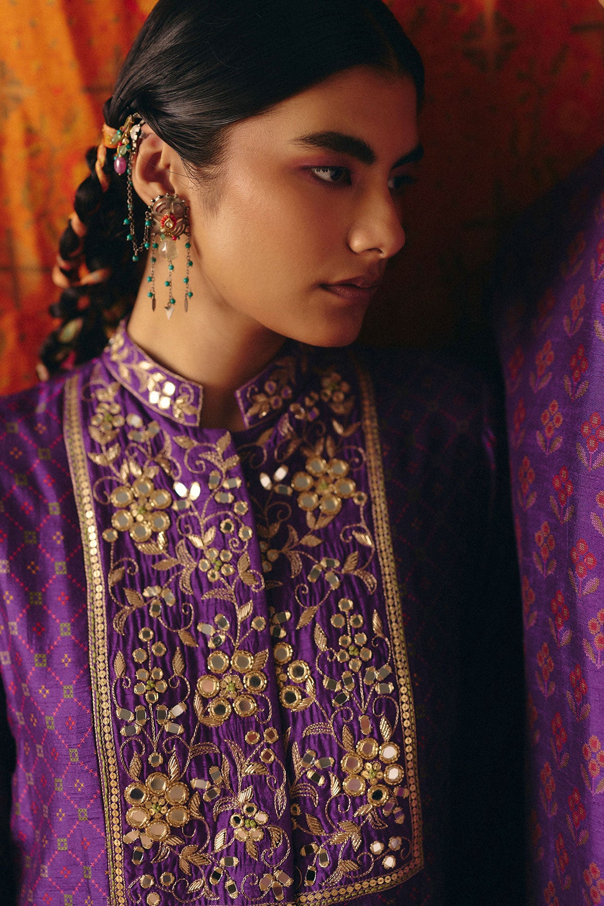 Imperial violet kurta set