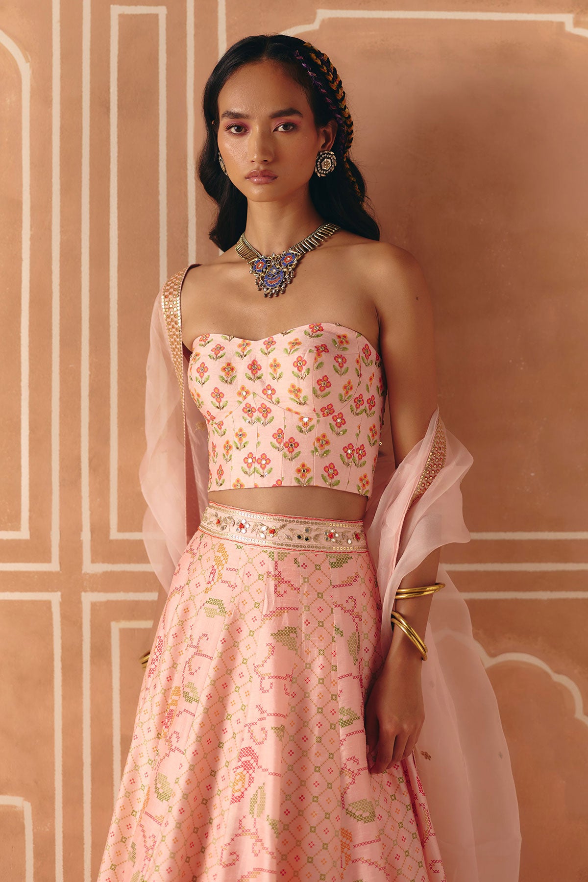 Blush pink lehenga