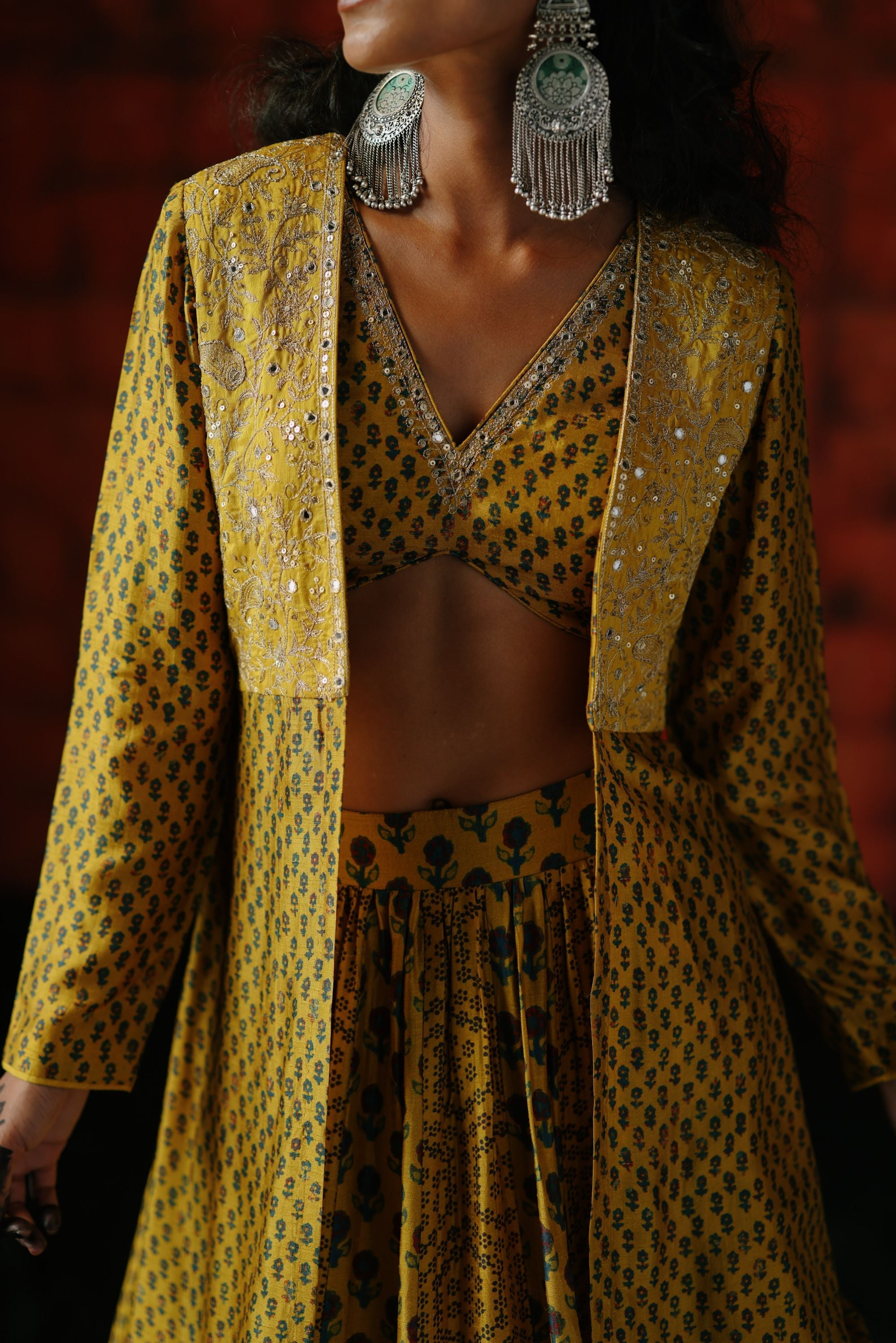 Amber lehenga set
