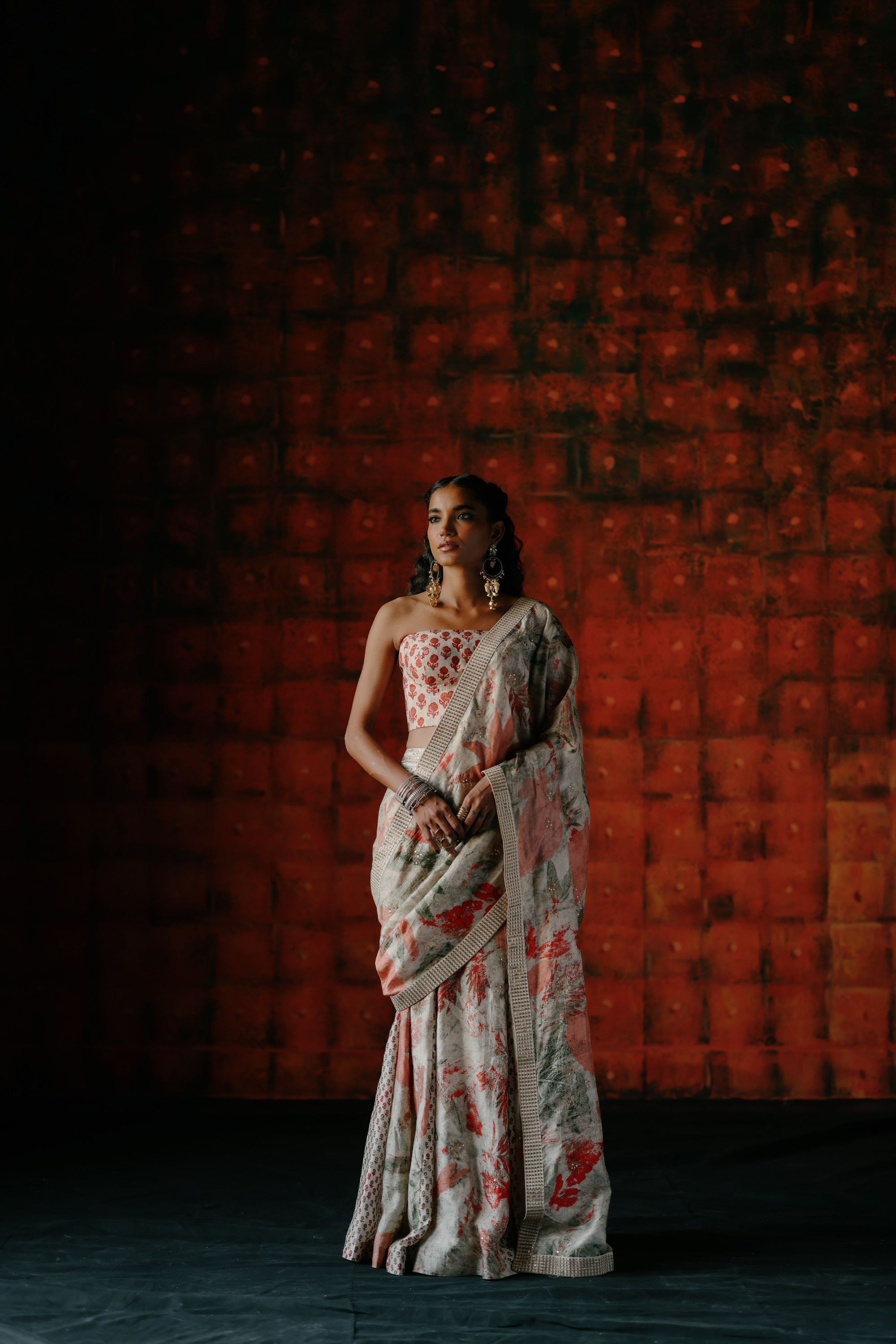 Pearl Pre Draped Saree - Ready To Ship