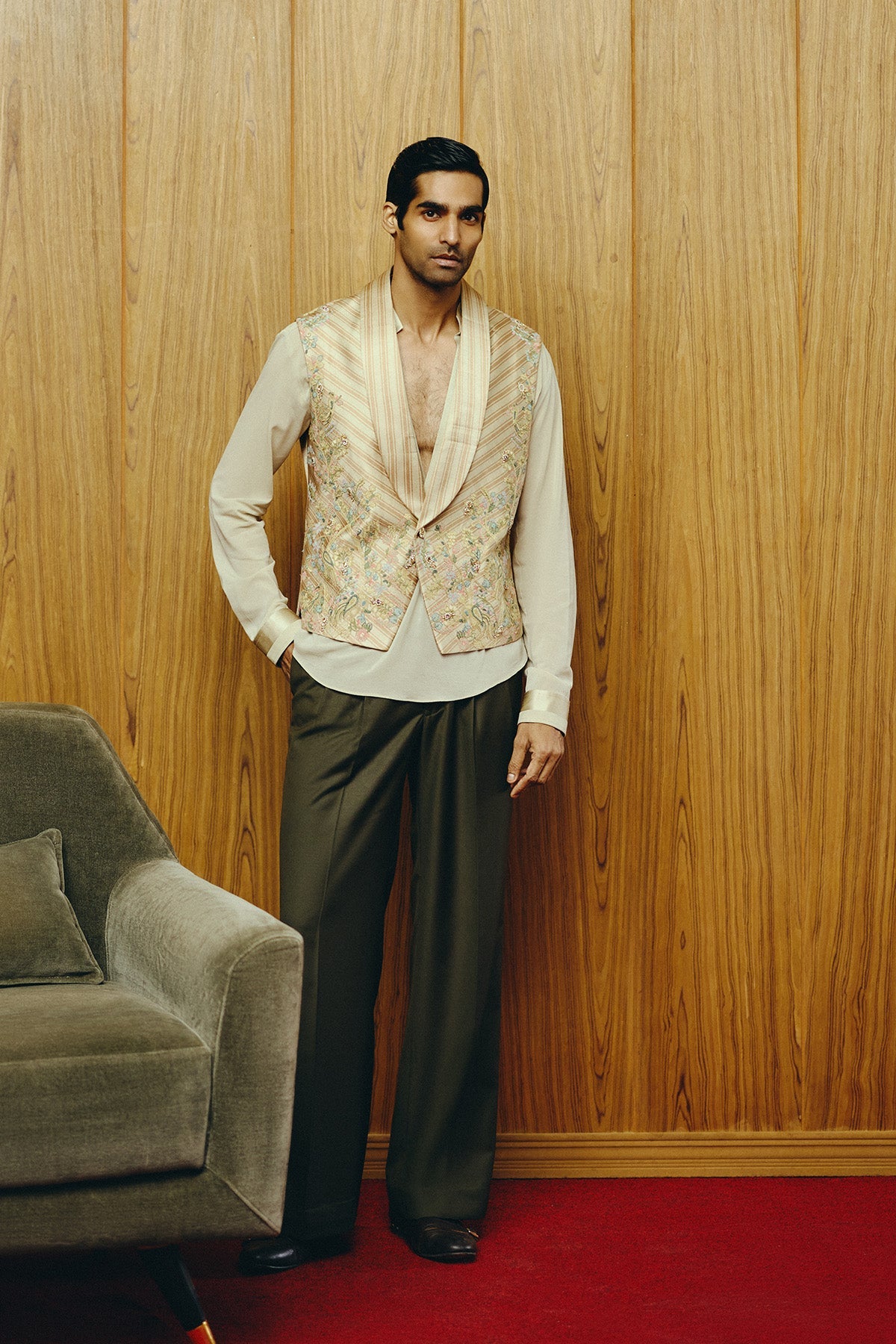 The Verdure Waistcoat, Shirt and Pant Set
