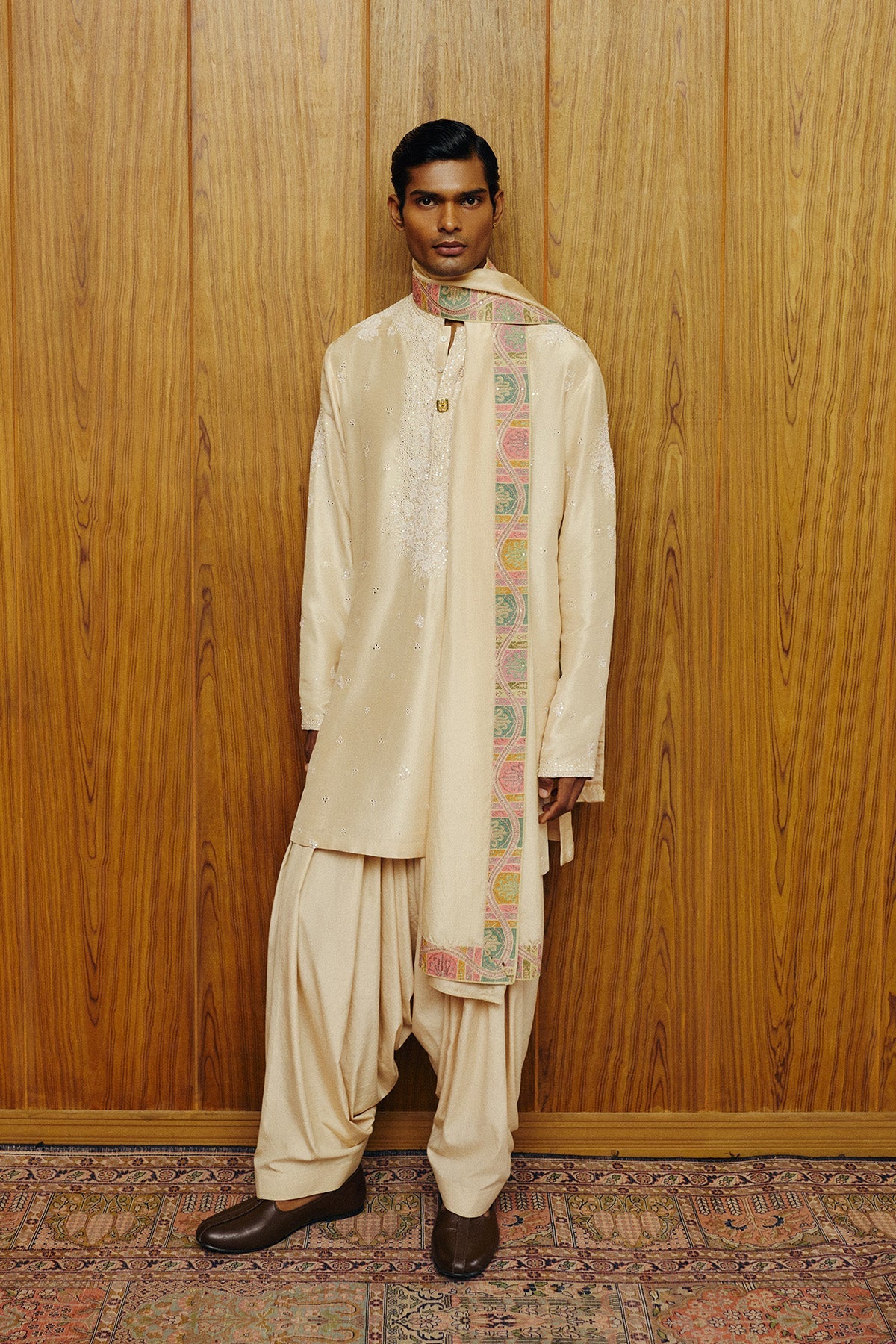 The Raphael Ivory Kurta and Salwar Set