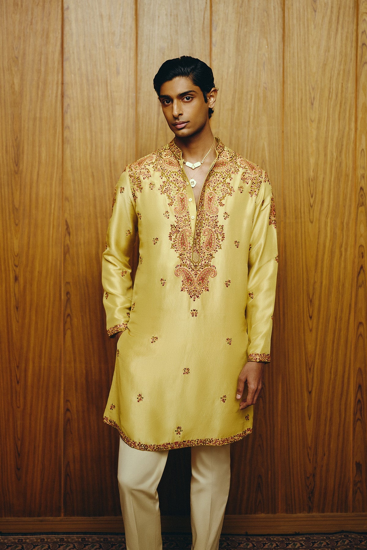 Sunlit Kashidakari Kurta Set