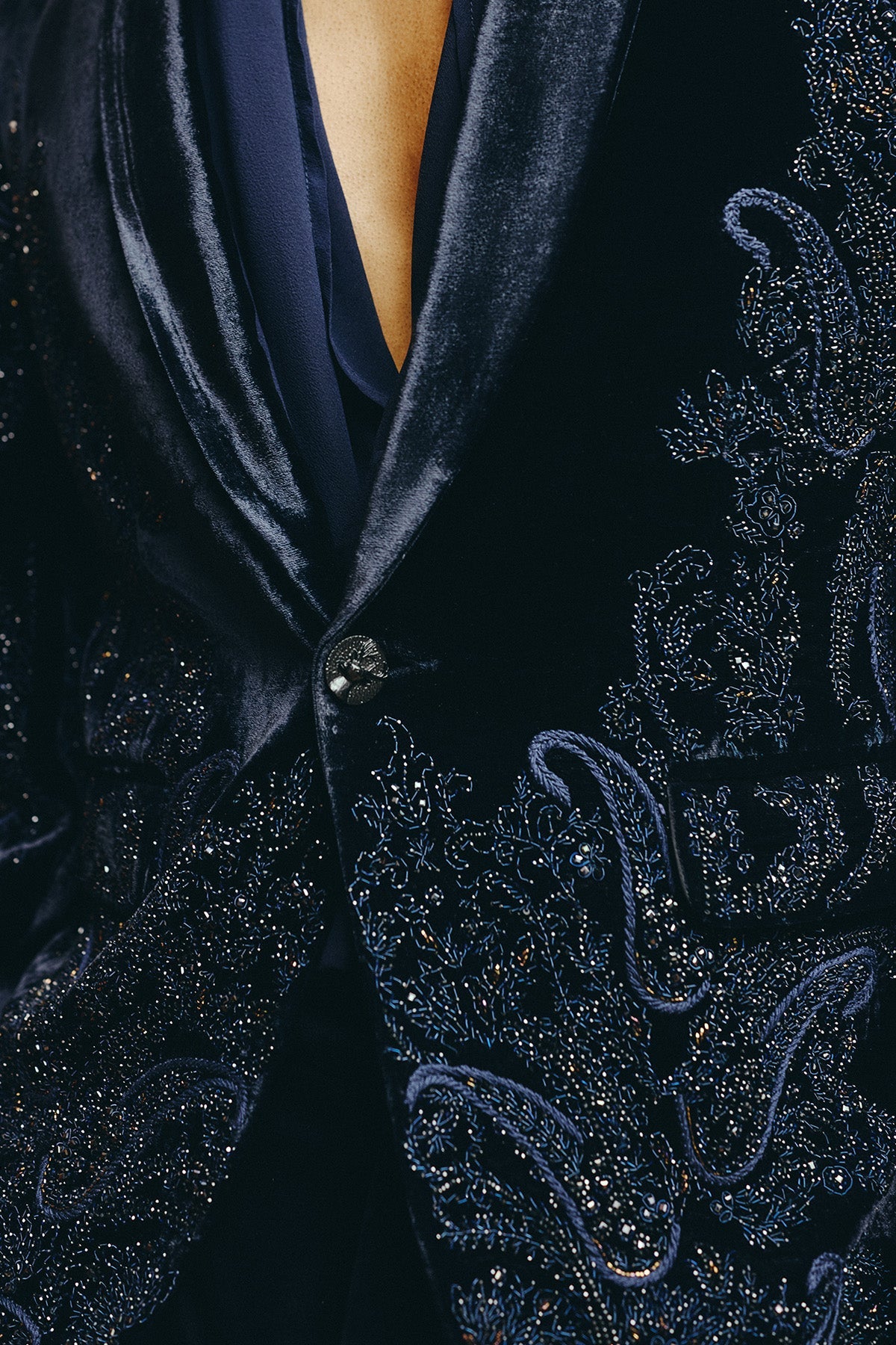 Midnight Paisley Velvet Tuxedo