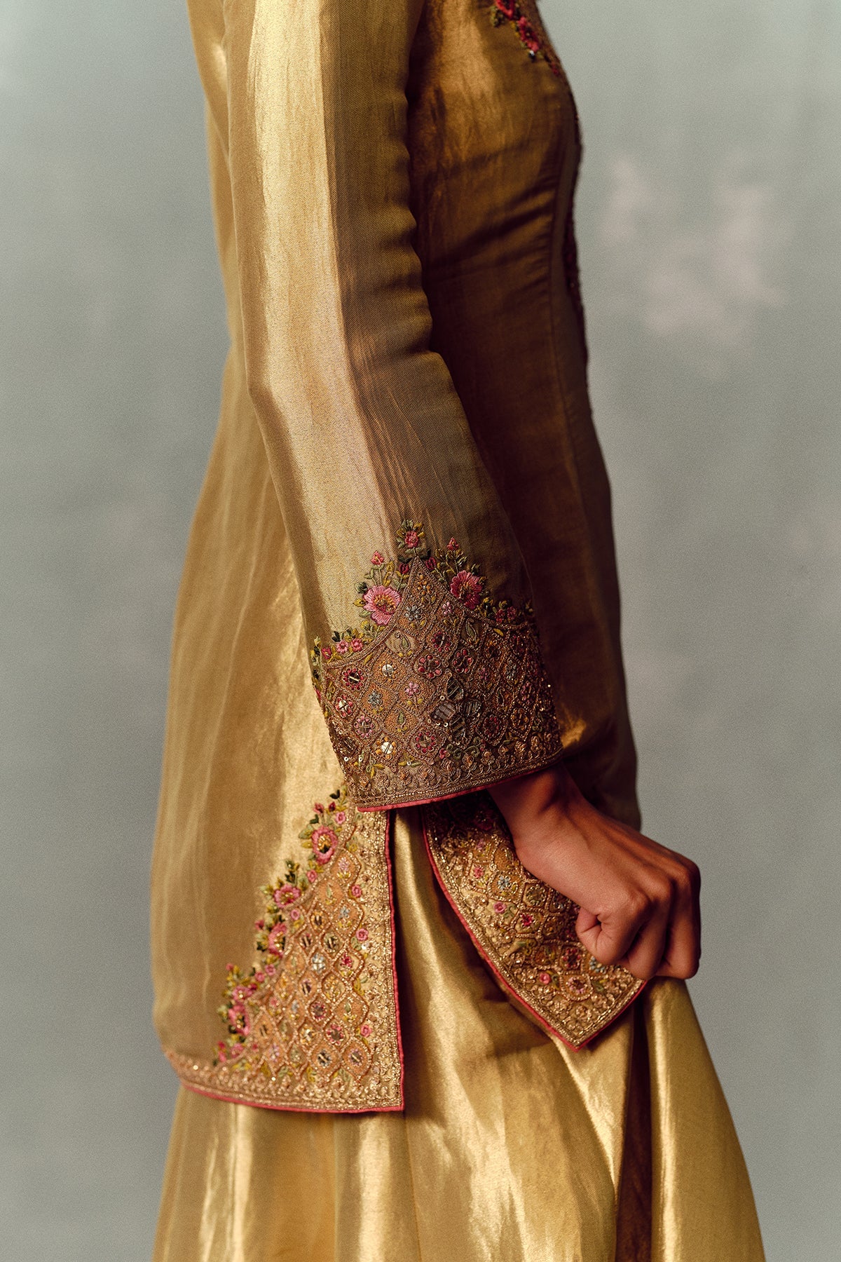 Metallic Fern Sharara Set