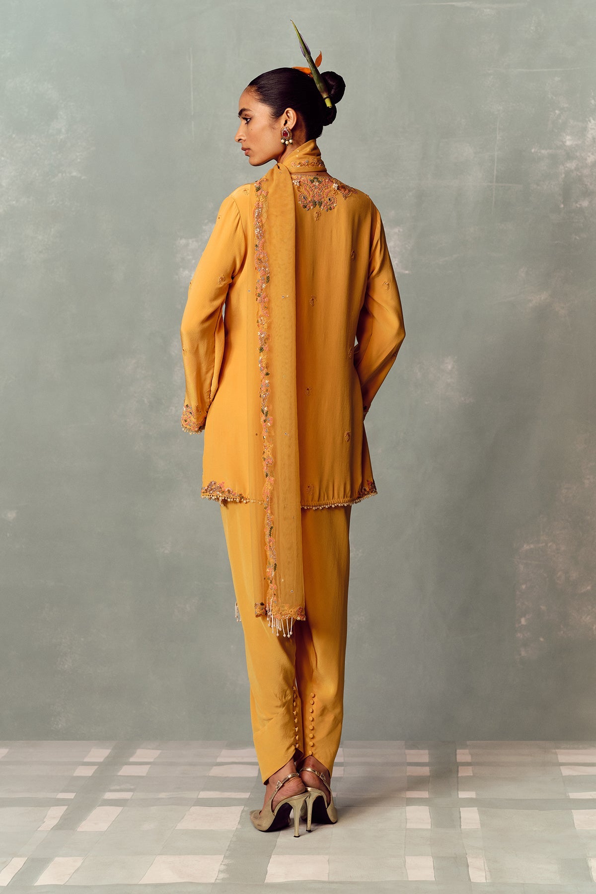 Sunlit Mango KURTA AND SALWAR SET