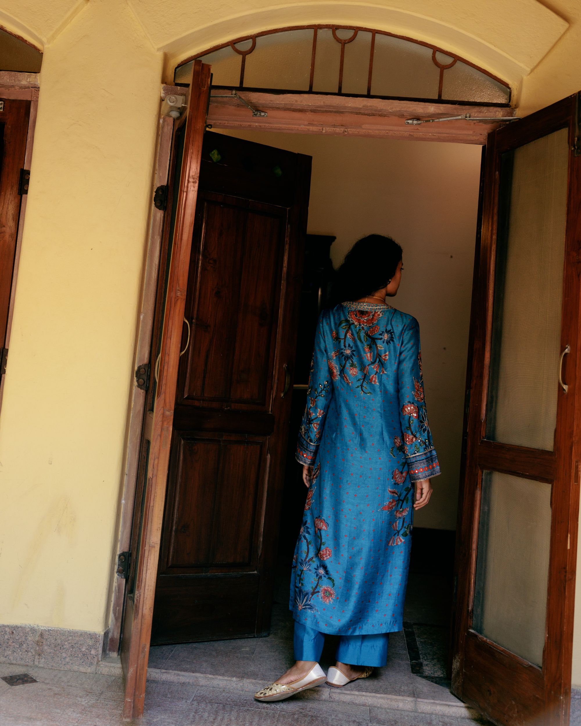 Azure blue kurta set