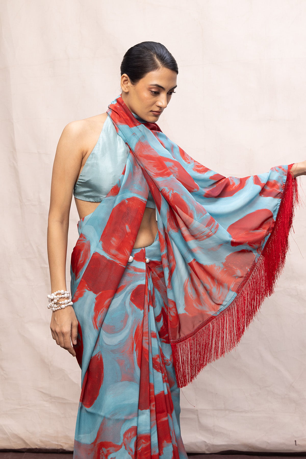 Multicolour Chiffon Digital Print Saree