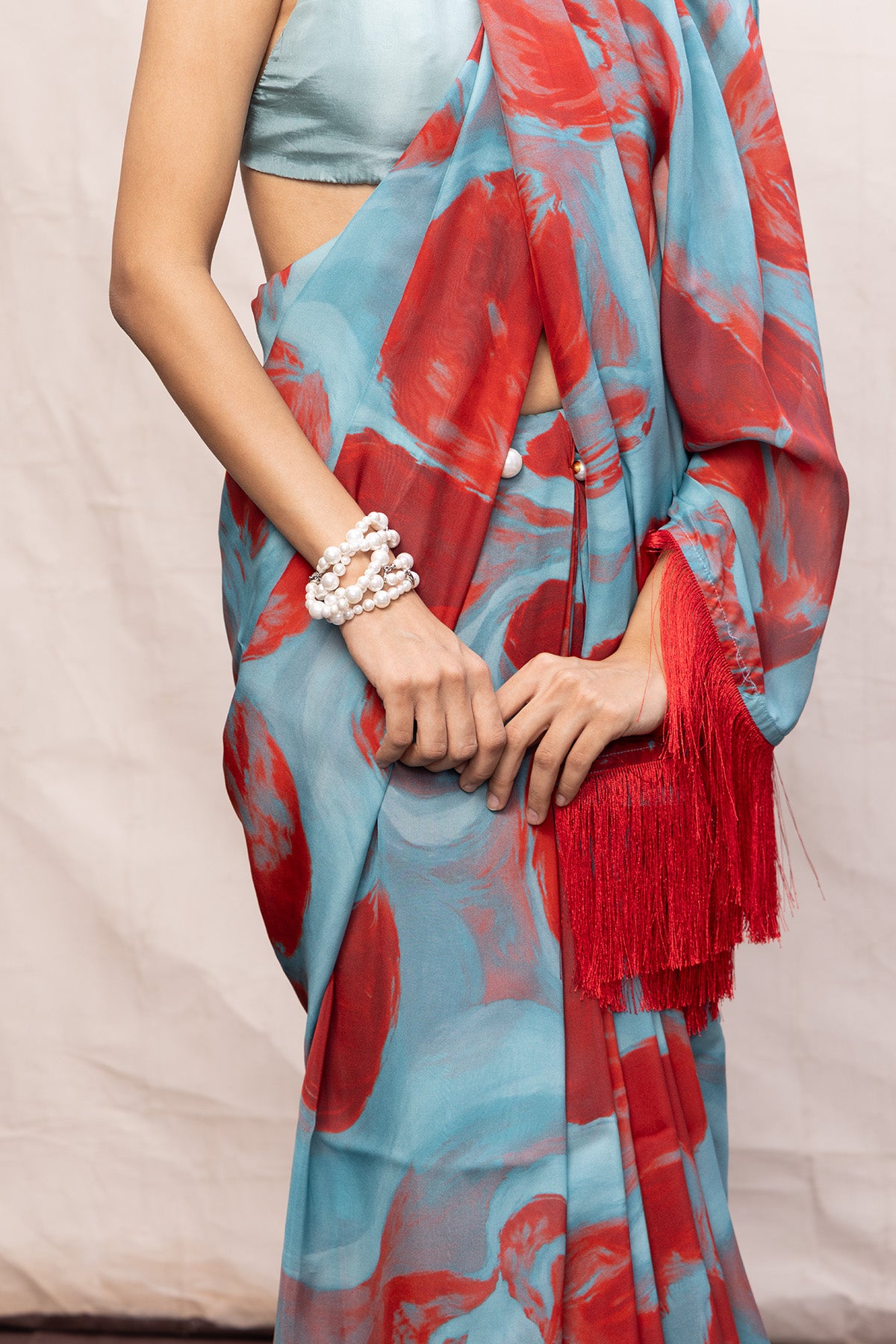 Multicolour Chiffon Digital Print Saree