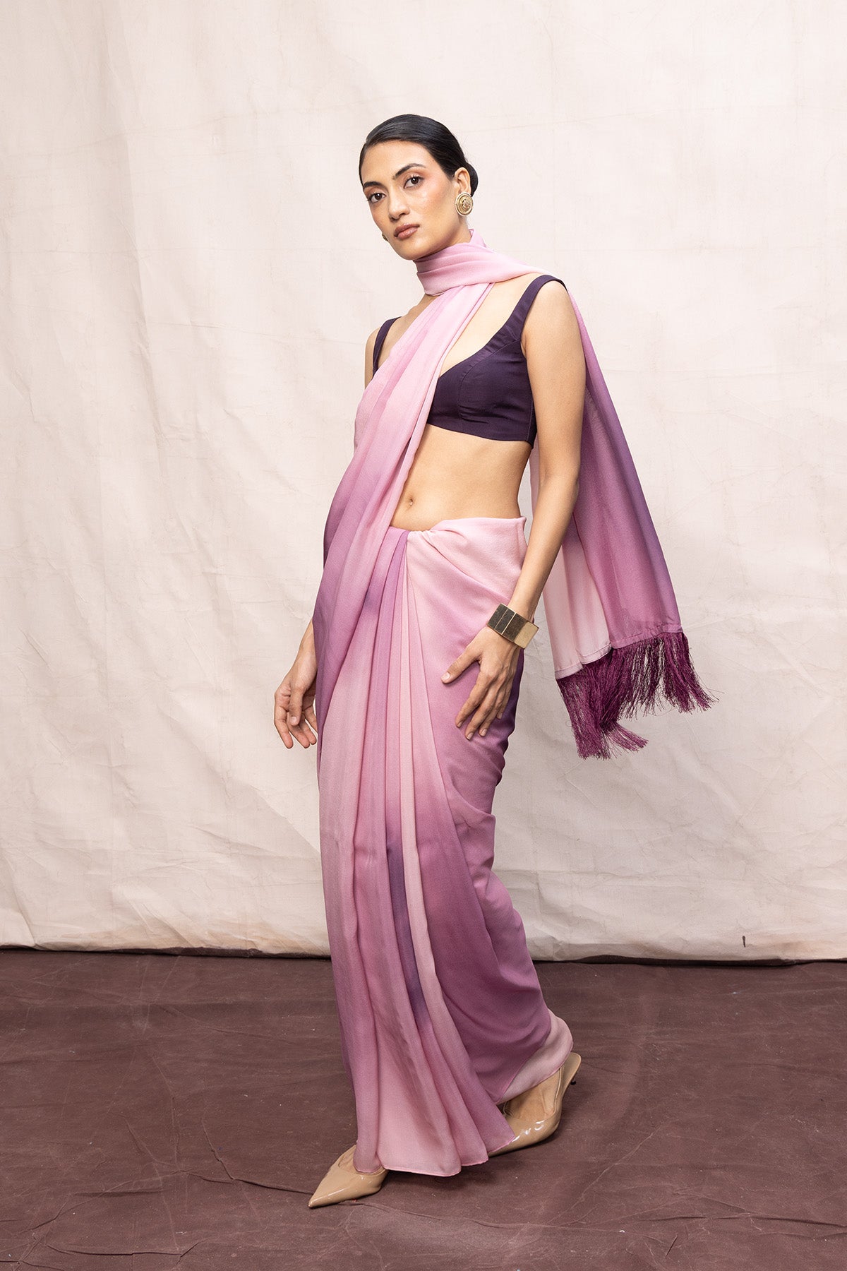 Multicolour Chiffon Digital Print Saree