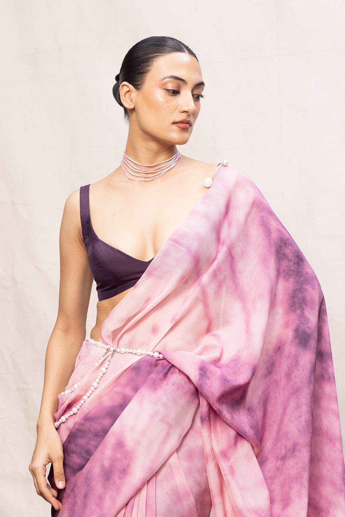 Multicolour Chiffon Digital Print Saree