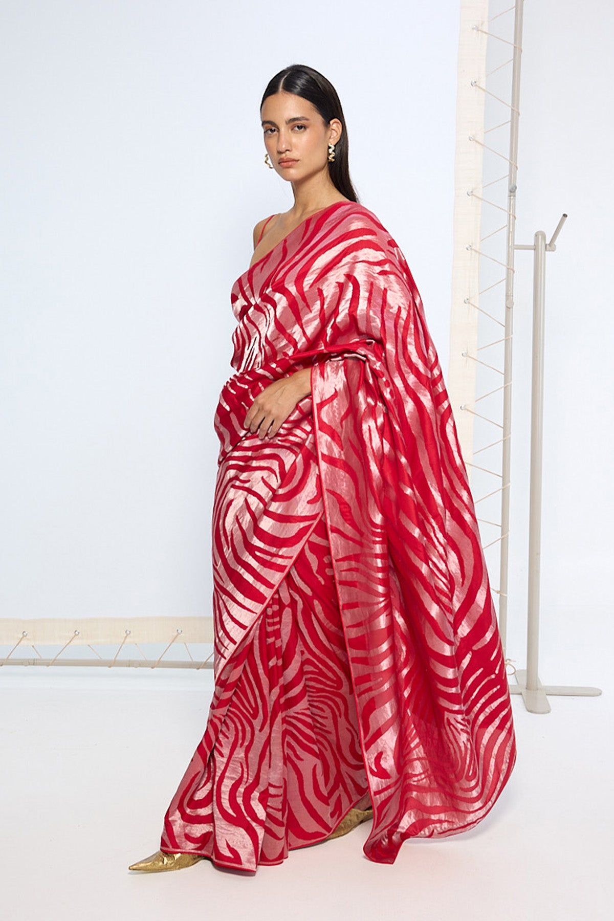 Handwoven Scarlet Silk Saree