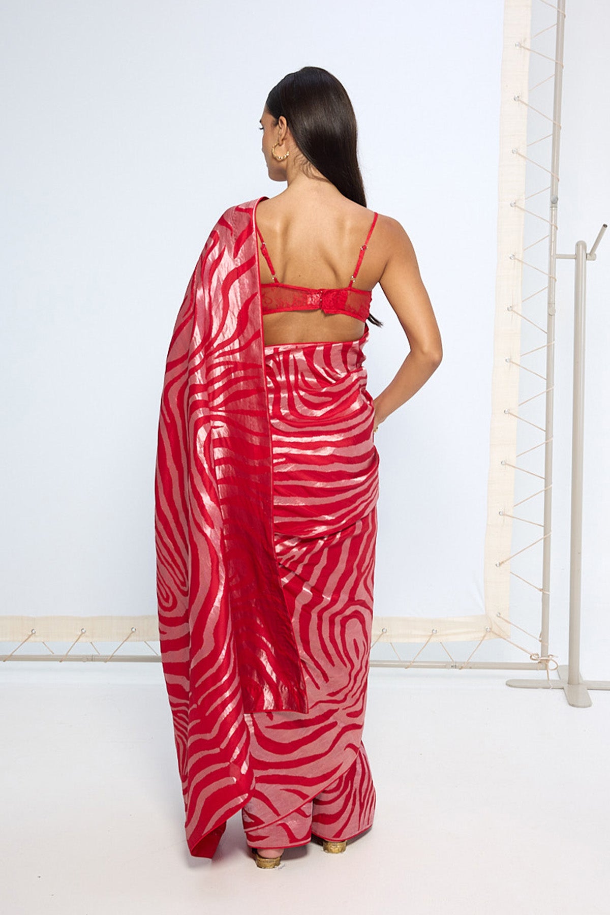 Handwoven Scarlet Silk Saree