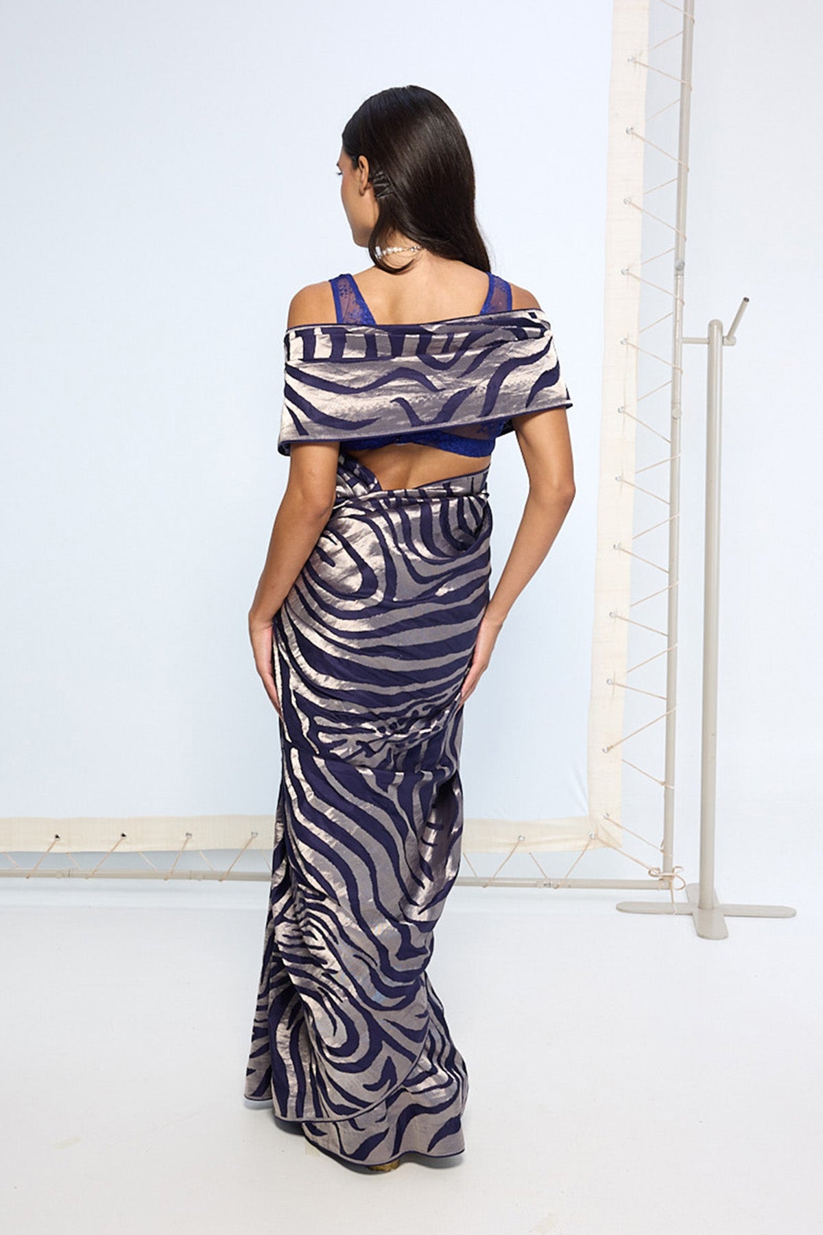 Handwoven Dark Blue Silk Saree