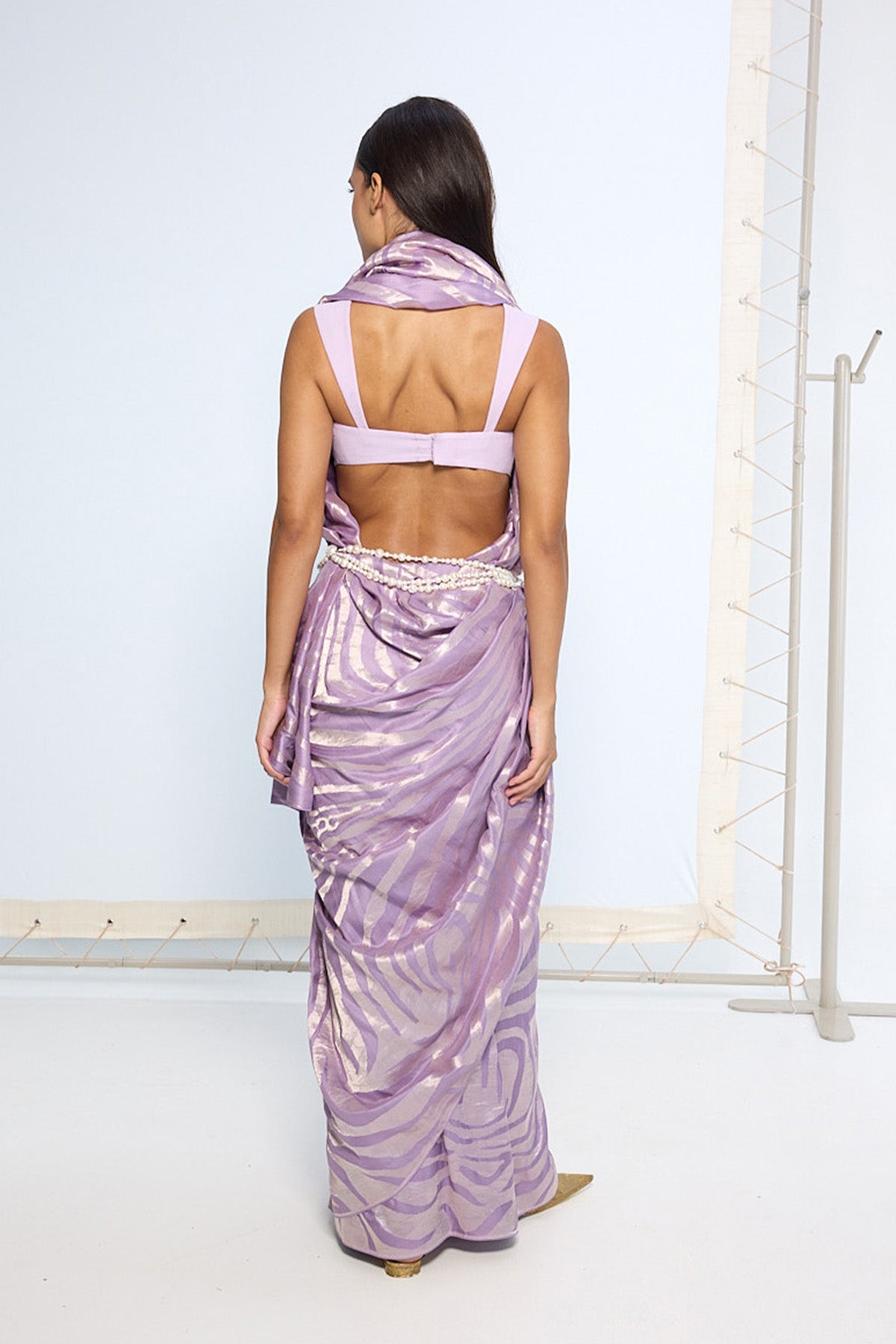 Handwoven Lavender Silk Saree