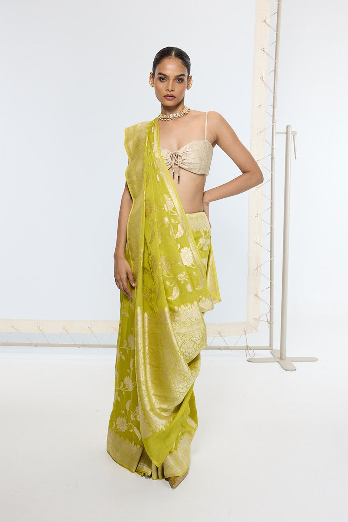 Handwoven Marigold Saree