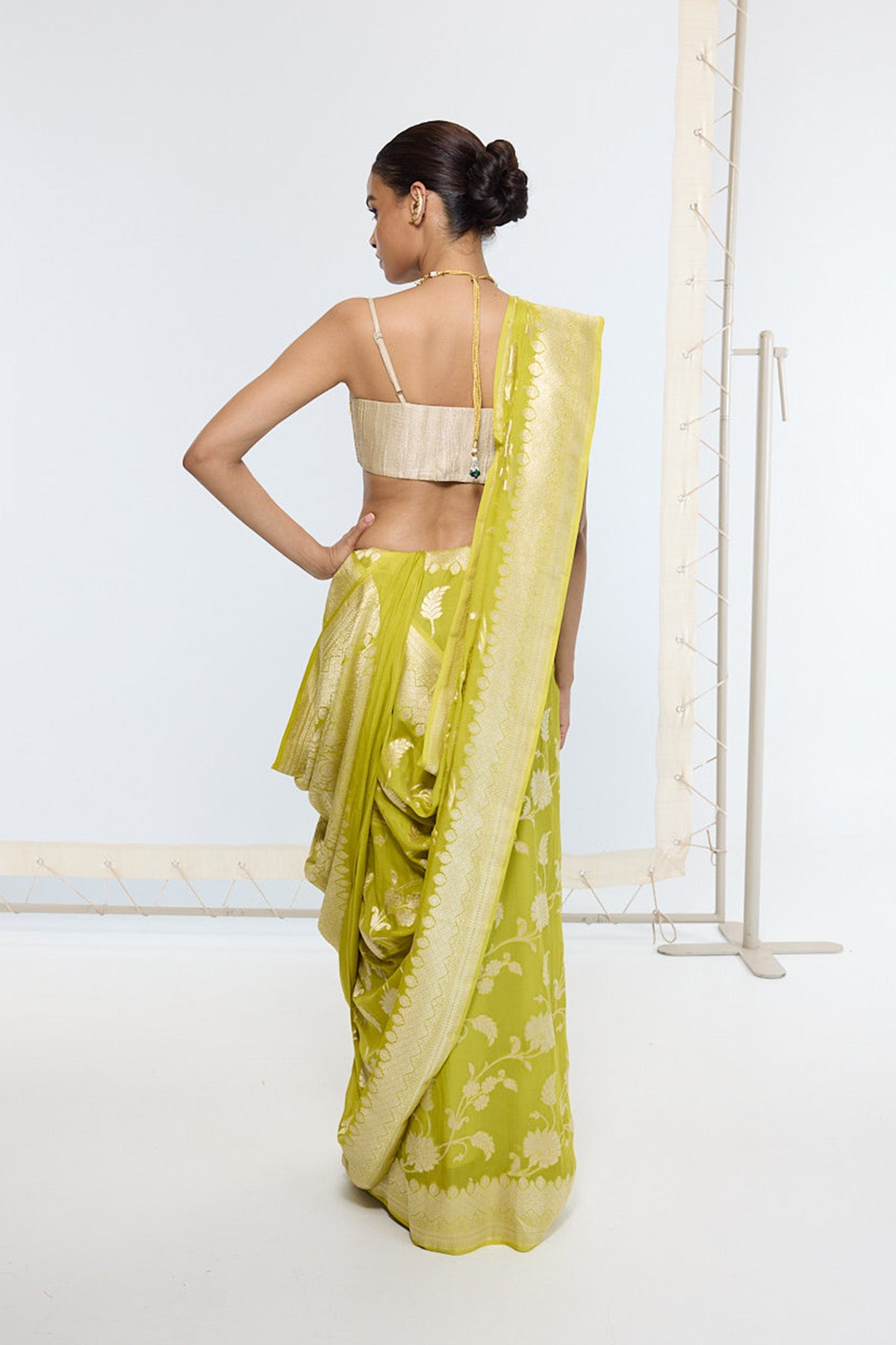 Handwoven Marigold Saree