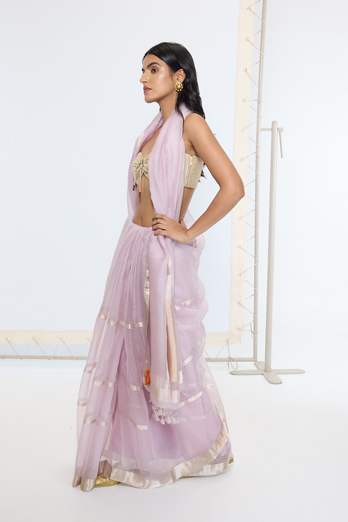 Handwoven Dusty Grape Saree