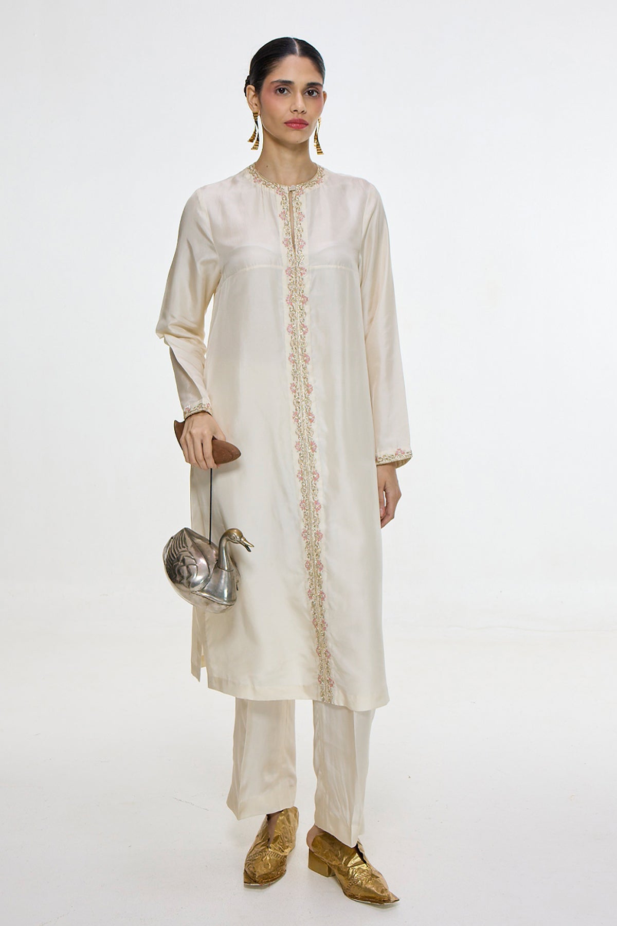 Handwoven White Kurta Set