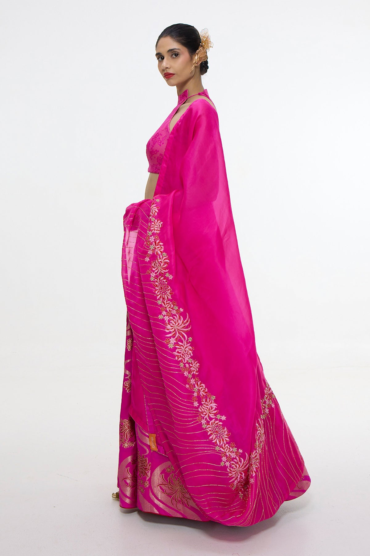 Handwoven Fuchsia Lehenga Set