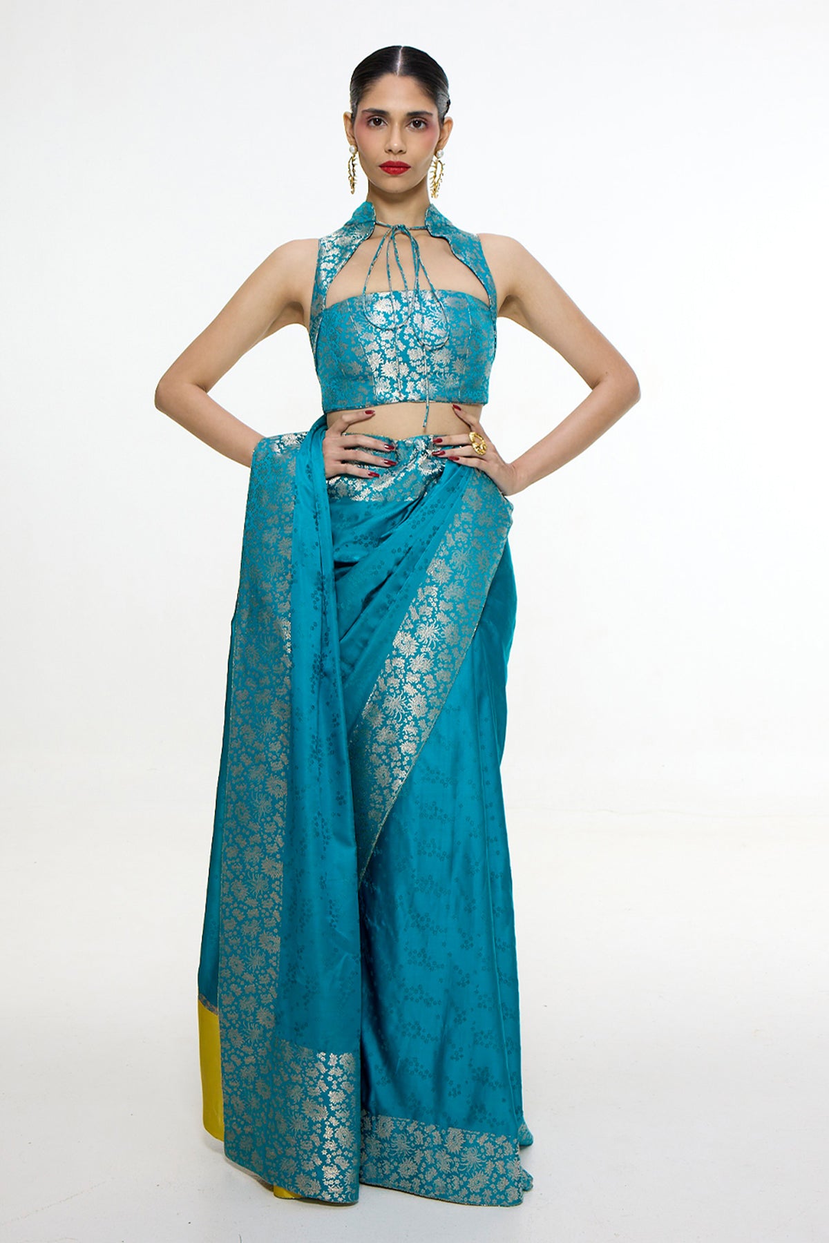 Handwoven Royal Blue Kurta Set