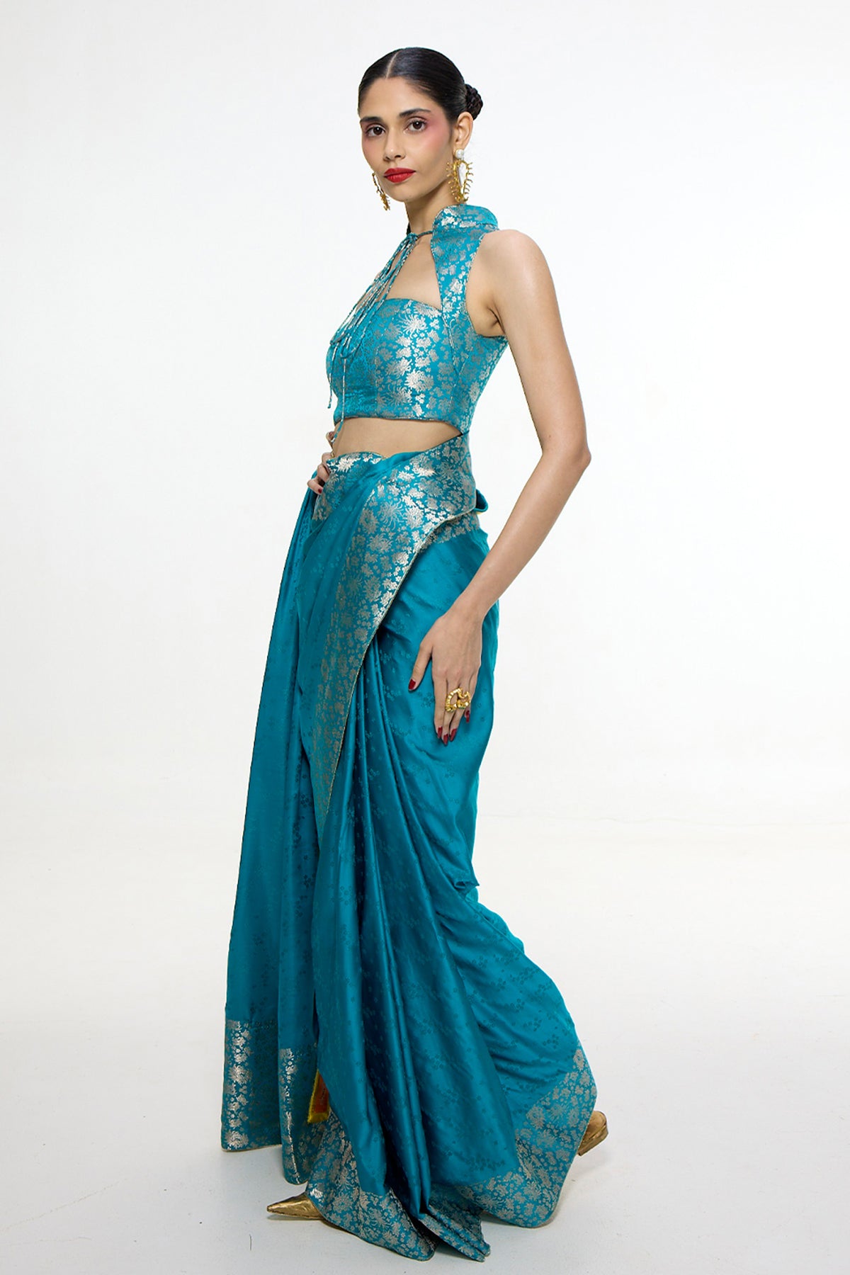 Handwoven Royal Blue Kurta Set