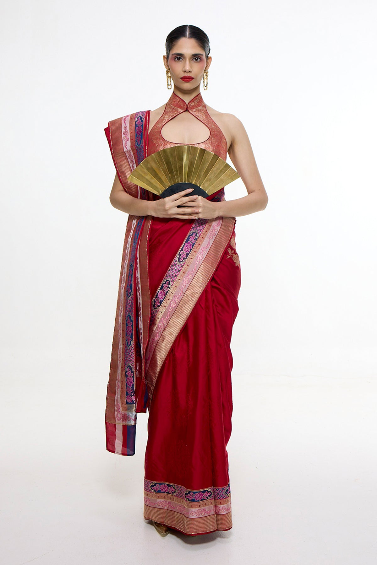 Handwoven Scarlet Red Saree