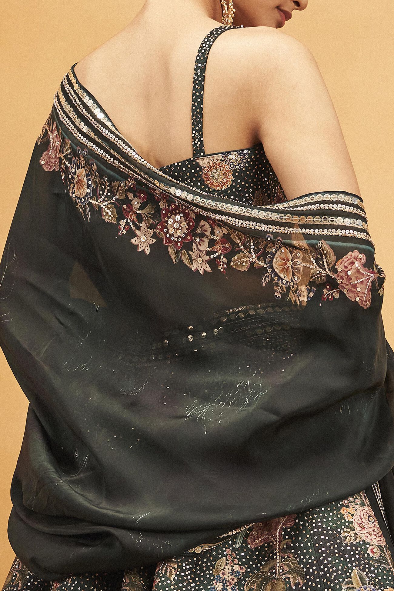 WHISPER OF THE WILDFOREST LEHENGA SET - GREEN