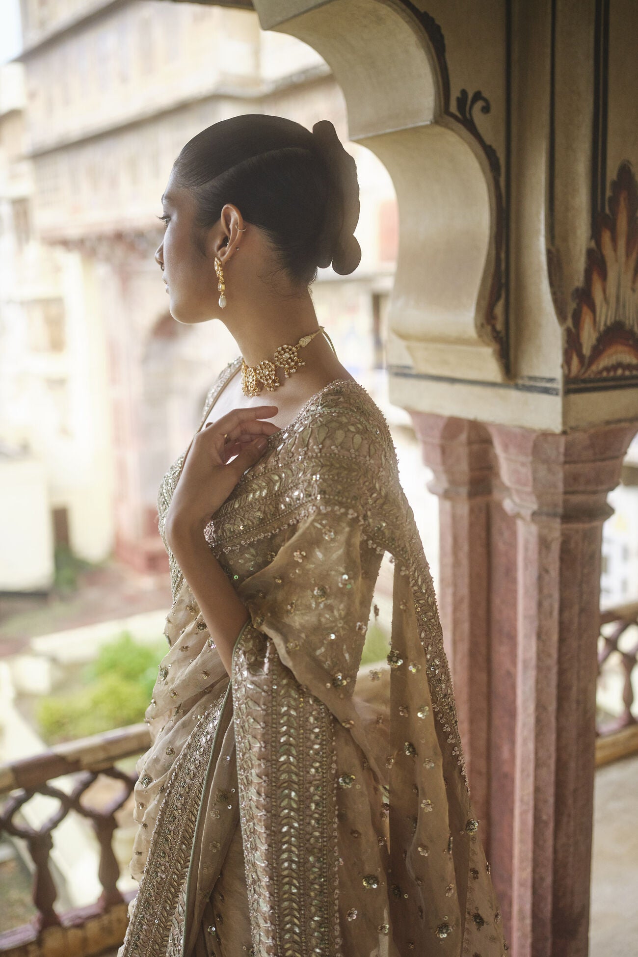 Ishama Handwoven Benarasi Silk Saree - Gold