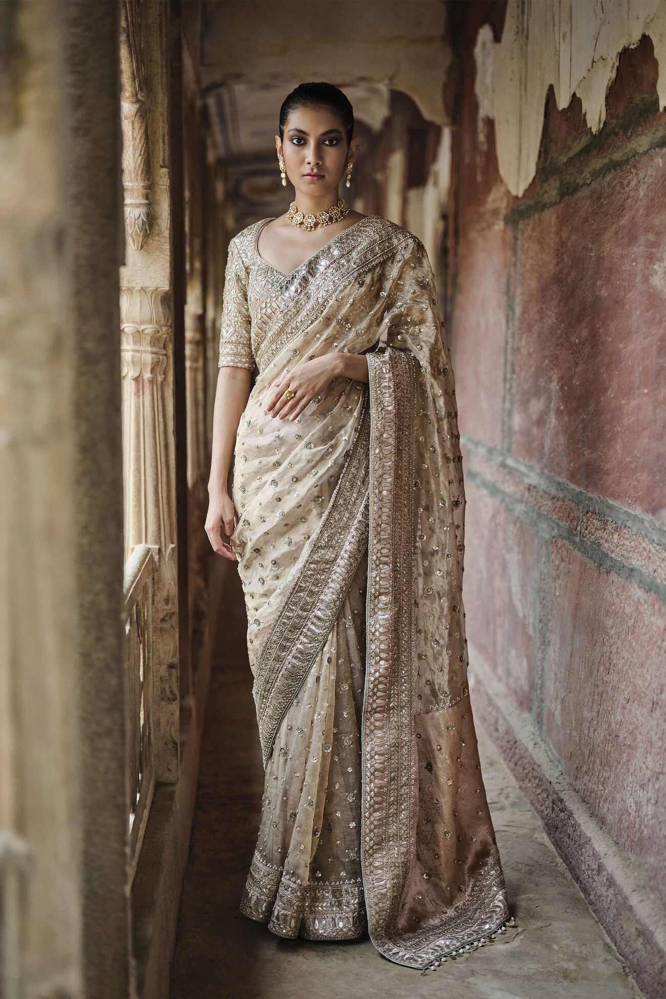 Ishama Handwoven Benarasi Silk Saree - Gold
