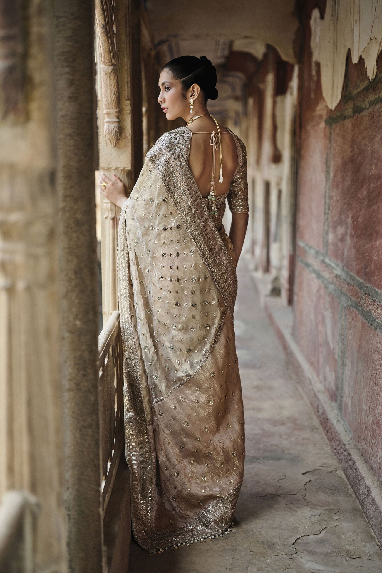 Ishama Handwoven Benarasi Silk Saree - Gold