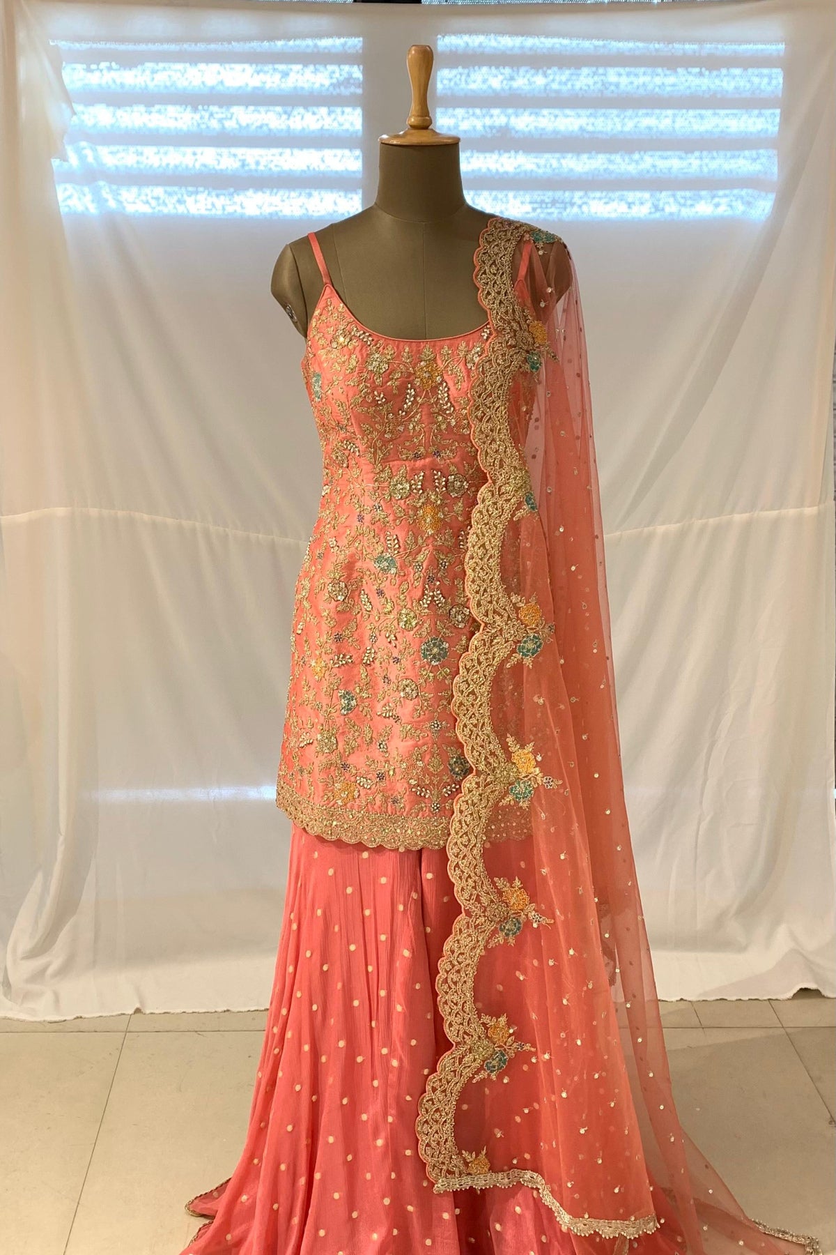 Peach Revati Sharara - Ready to Ship