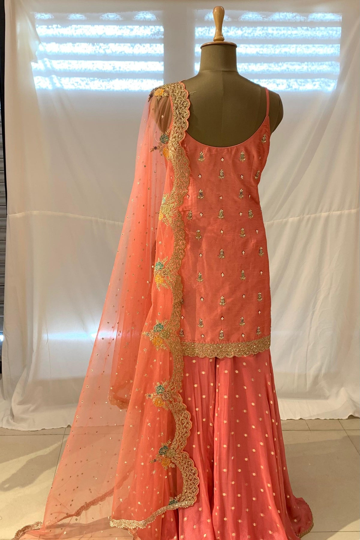 Peach Revati Sharara - Ready to Ship