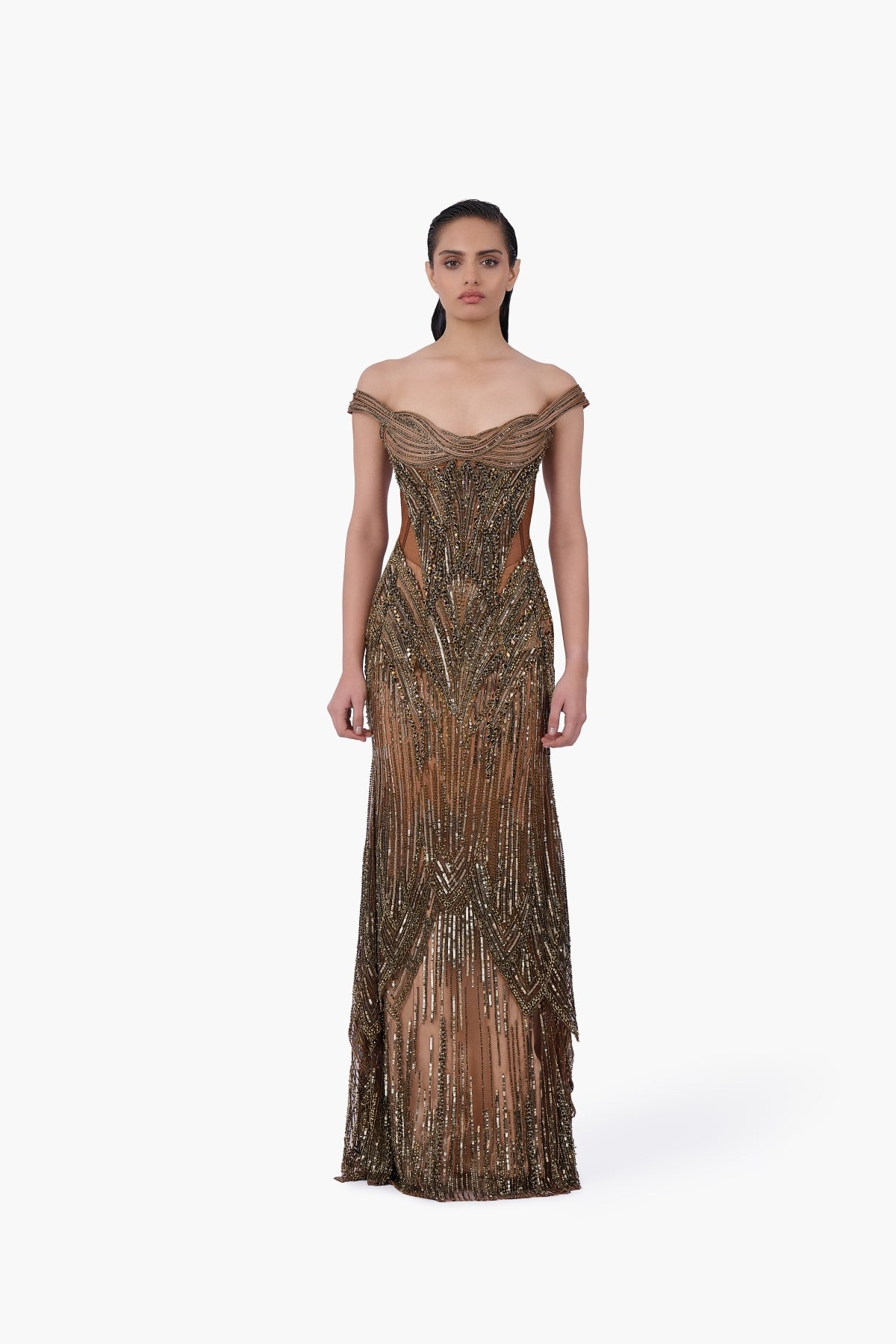 The Regalia Net Gown