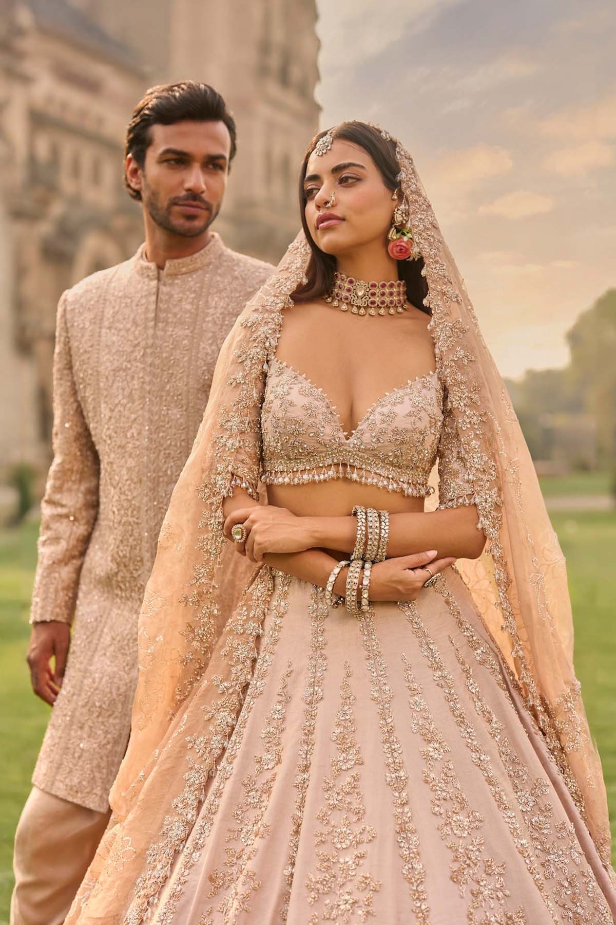 Rose Gold Lehenga Set