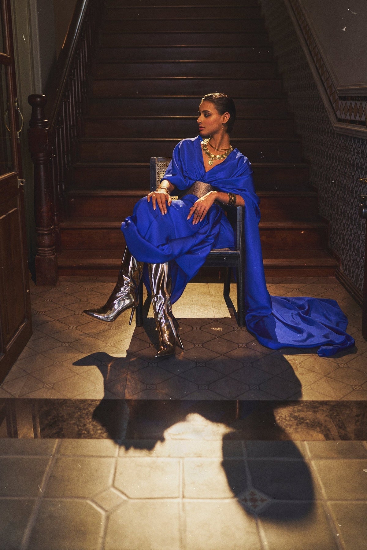 Handwoven Ultramarine Blue Silk Saree