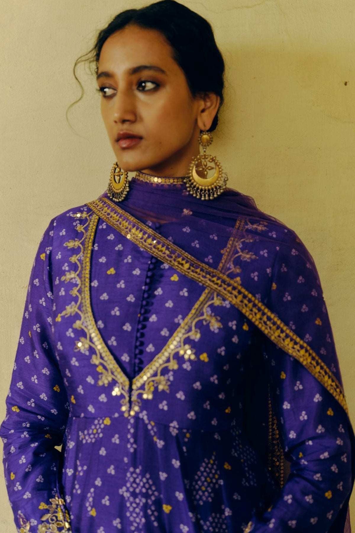 Iris Purple anarkali set