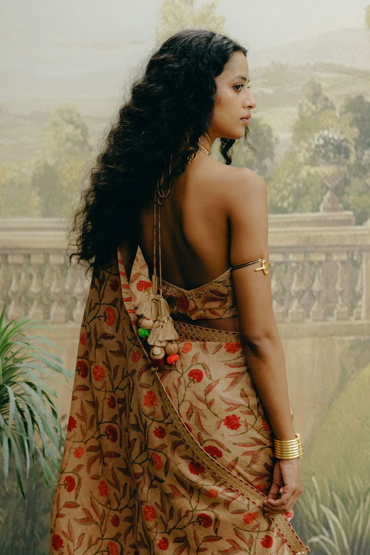 Biscuit brown saree