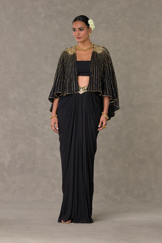 Black Neel-Kamal Cape Set